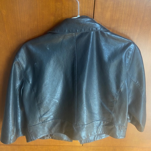Michael Kors black leather jacket - Picture 2 of 6